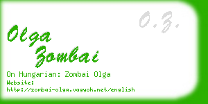 olga zombai business card